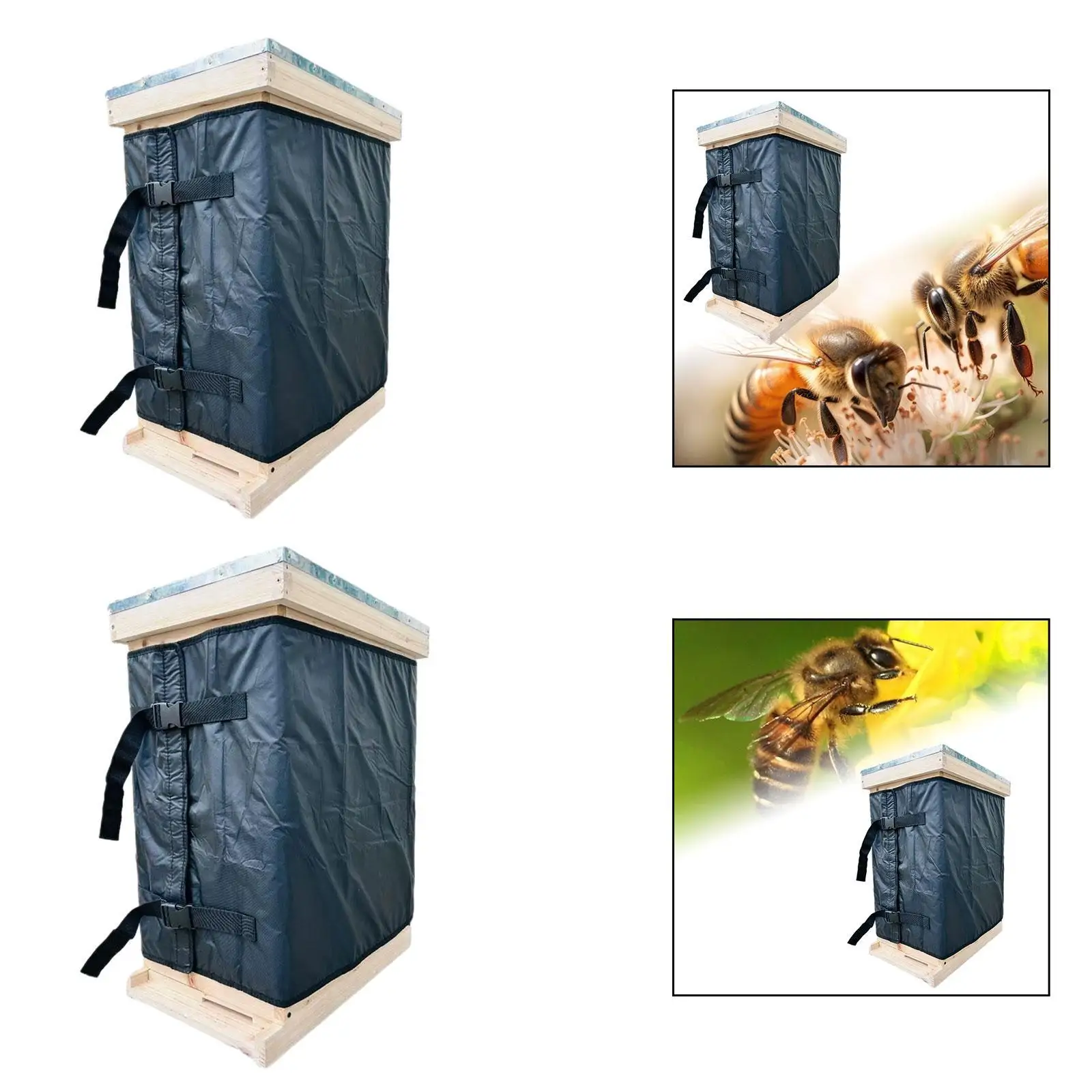 Winter Bee Hive Wrap Beekeeping Supplies Protector Cozy Reusable Warm Bee Hive Insulation Wrap Beehive Winter Protection Cover